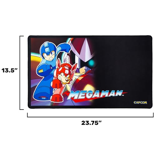 KESS: Mega Man Playmat - KV3 - 23.75 x 13.5 Neoprene, Non-Slip, Tabletop Accessory, Comfort Protection Surface, Card-Board-Dice-RPG Games, Mouse Pad