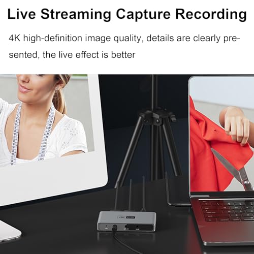 4K HDR Video Capture Card, USB 3.0 HDMI Video Capture Device, 240Hz High Refresh Rate, Loop Out Support