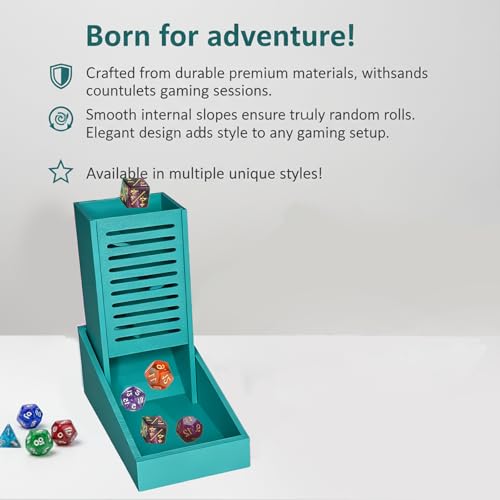 Foldable Mini Dice Tower for D&D, RPG & Tabletop Games Portable Dice Roller Design, Foldable Dice Storage Box Perfectly Fits Board Game Accessories and Gifts (style5) - style: style5