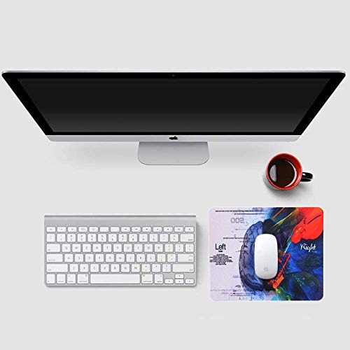Non-Slip Rubber Base Mousepad for Laptop Computer PC Personality Desings Gaming Mouse Pad Mat 9.45 X 7.87 inch - color: Brain