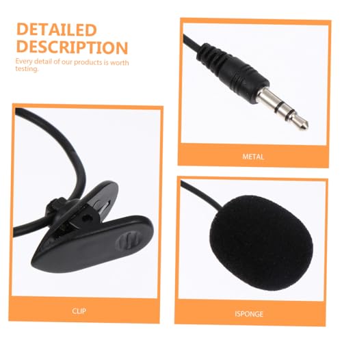 3pcs Clip Lavalier Microphones Professional Condenser Mics Noise Reduction for Gaming Streaming Lectures Live Broadcasts Compatible with Laptop Desktop Recording