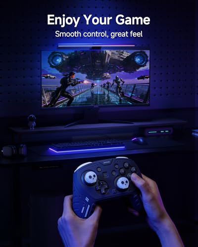 JEMDO Silicone Protective Cover for Switch 2 Pro Controller, Soft Anti-Slip Grip Skin Case with 2 Skull Thumb Caps, Shockproof Durable Shell for Switch 2 Pro, Ergonomic Gaming Grip Cover-Black