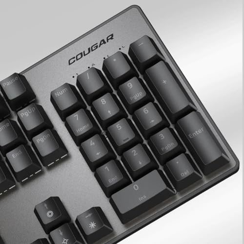 Cougar Ultimus EX RGB Wired Mechanical Gaming Keyboard – Full-Size 104-Keys, Metal Frame, Doubleshot Keycaps, Black