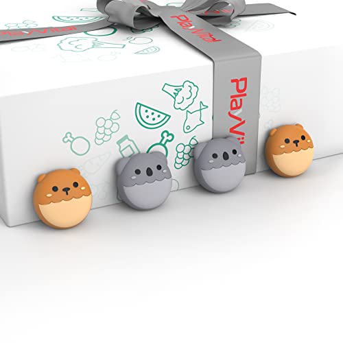 PlayVital Cute Thumb Grip Caps for ps5/ps5 Edge Controller, Joystick Caps for Switch 2 Pro/Switch Pro, Thumbstick Cover for Xbox Series X/S, Elite Series 2, Xbox One - Brown Bear & Koala - color: Brown Bear & Koala