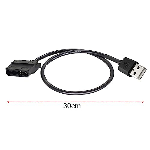 Gebildet USB to 4-Pin Molex Case Fan Adapter Connector Cable,4pcs USB to 4-Pin Molex PWM 5V USB Sleeve Fan Power Adapter Cable(USB 4-Pin Molex Cable) - style: USB to 4Pin Molex