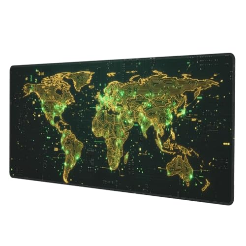 Extended Gaming Mouse Pad, Large Mouse Mat, XL Desk Pad for Keyboard and Mouse, Non-Slip Rubber Base & Stitched Edges for Gamer Office 31.5x11.8 in - color: 2