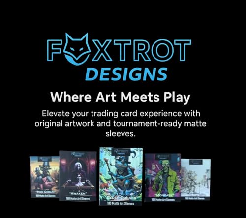 Foxtrot Designs TCG Art Card Sleeves Samurai and Cherry Blossom Design - 100 Count Card Protectors with Matte Textured Back - Compatible with Magic The Gathering and Other TCGs & LCGs (Honor) - color: Honor