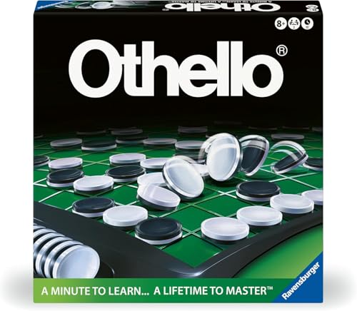 Ravensburger Othello - Classic Strategy Board Game for 2 Players - Easy to Learn, Hard to Master - Fast-Paced Family Fun - Ages 8+