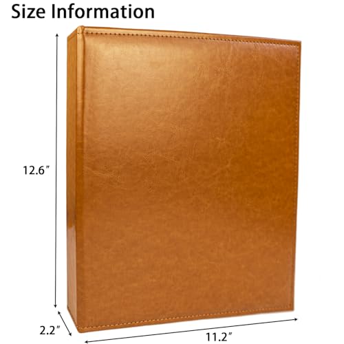A4 3 Ring Binder Garden Seeds Storage Album with 30 Pcs 3.5x5” Seed Packet Sleeves, PU Leather Hardcover Organization Book for Seed Packet,Photo, Index Card,240 Top Loading Pockets Capacity - color: Brown Seed Album