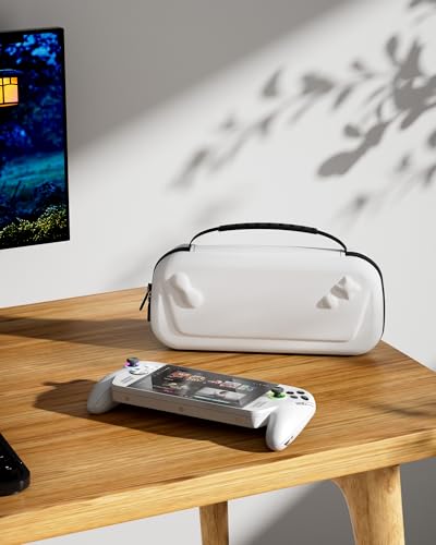 ProCase Carrying Case for ROG Xbox Ally & Xbox Ally X 7" 2025, EVA Hard Travel Storage Bag with 5 SD Card Slots, Protective Pouch for Handheld Gaming Console & Accessories -White