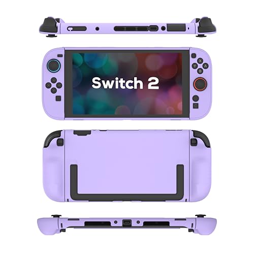 TIKOdirect Protective Case for Switch 2, Hard PC Slim Dockable Cover Case Designed for Switch 2 2025, Game Console and Joy Con Controllers, Purple - color: Purple