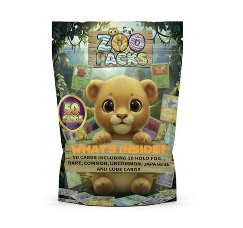 TCG 50 Card Starter Pack - Amazon Exclusive - Includes 10 Holograms + WOTC Vintage Cards + Japanese Card + Variety of Rares & Commons - Compatible with Pokemon Cards