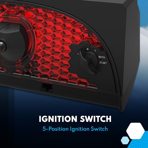 Honeycomb Aeronautical Alpha Flight Controls Yoke and Switch Panel | 180 Degree Rotation, Steel Shaft with Ball Bearings, 5-Pos Ignition, USB-C Pc and Mac