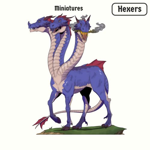Hexers Beasts Monster and Animals DM Starter Set Flat 2D Miniatures for Tabletop Gaming Compatible with Dungeons and Dragons D&D DND Pathfinder RPG Play Mini Figures Figurines Minis for 5e Campaign