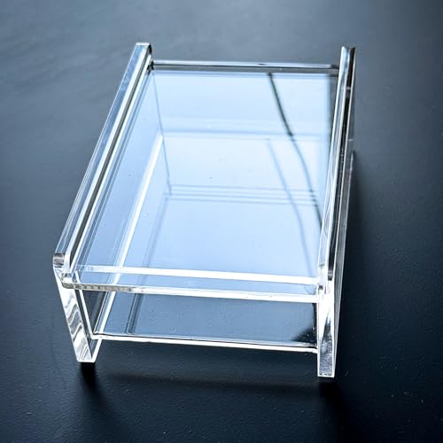 Single Deck Acrylic Playing Card Case/Holder, Clear Storage Playing Card Box - Fits Most Standard Size Playing Cards and Bridge Size Cards - color: Single Deck
