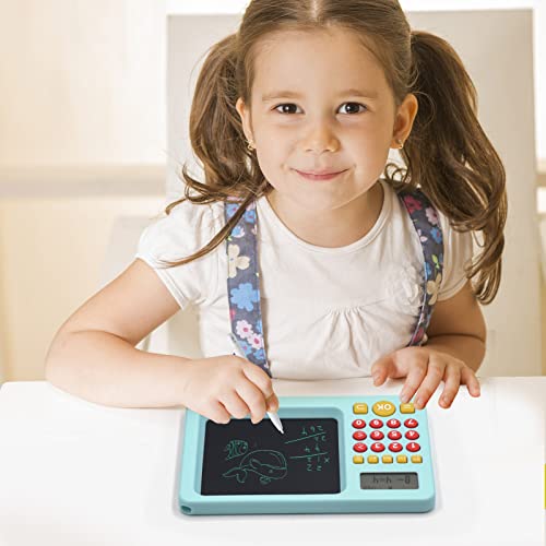 Math Games for Kids Ages 5 6 7 8, LCD Writing Tablet for Kids Educational Math Learning Games, Birthday Gifts for Boys Girls (Blue) - color: Math Writing Tablet