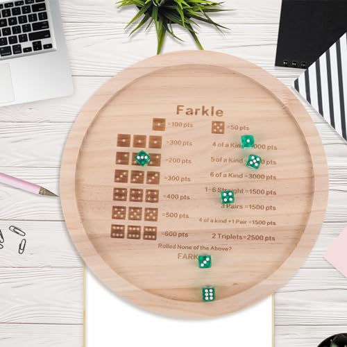 Abaodam Wooden Dice Tray for Game Board Game Trays Family Gathering Dice Playset