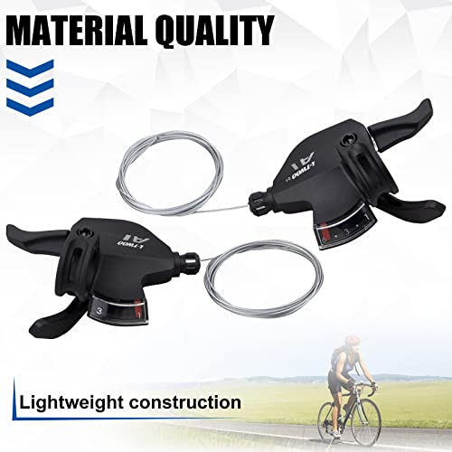 WEEROCK Bike Shifter Lever 18 Speeds 3X6 Thumb Gear Shift Lever for Mountain Bicycle - color: 3X6 Speed