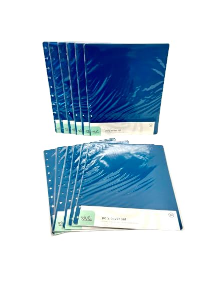 Talia Discbound Notebook - Cover and Disc Set (Deep Lake Blue 12pk (no discs), Midsize Set) - color: Deep Lake Blue 12pk (no discs), size: Midsize Set