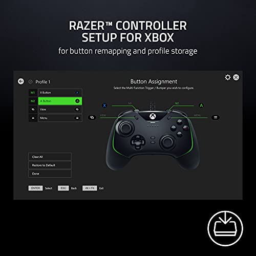 Razer Wolverine V2 Wired Gaming Controller for Xbox Series X|S, Xbox One, PC: Remappable Front-Facing Buttons - Mecha-Tactile Action Buttons and D-Pad - Trigger Stop-Switches - White - color: White, size: Controller Only, style: Wolverine V2