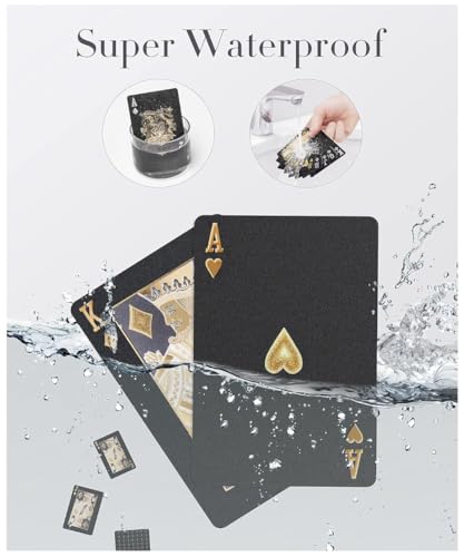 Black Diamond Playing Cards - Waterproof Deck for Magic, Poker, and Casino Fun. Ideal for Parties and Special Occasion Gifts (Black Diamond, 1 Deck) - style: BLACK DIAMOND