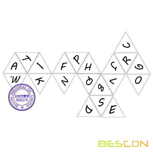 Bescon Alphabet Dice 20 Faces A-T Uppercase, 20 Sides Letter Dice, 3pcs per Set - color: Alphabet Dice 20 Faces A-t Uppercase, 3pcs Set