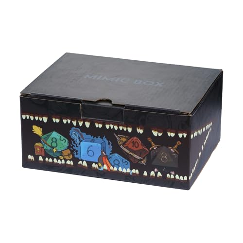 DND Mimic Chest Dice Storage Box, Small D&D Dice Case Mimic Box | Resin Material, D&D Dice Box, Funny Dice Box, Holds 2 Polyhedral Dice Sets, DM Gift, for Dungeons and Dragons Tabletop Games