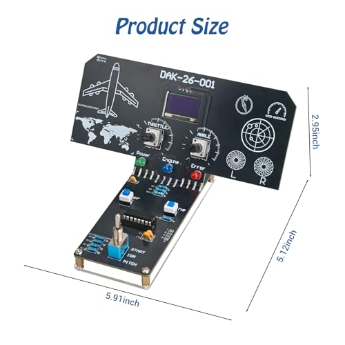 PEMENOL DIY Flight Simulator Soldering Kit, Build an Interactive Electronics Project with LCD Display, Sound Effects & LED Lights, STEM Learning Kit for Teens, Students & School Projects