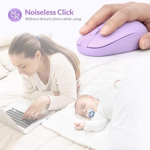 Rii Wireless Mouse RM700 2.4G Silent Mouse with USB Nano Receiver for Laptop,PC,Mac,Chromebook,Windows (5 Mixed Colors) - color: 5 Mixed Colors
