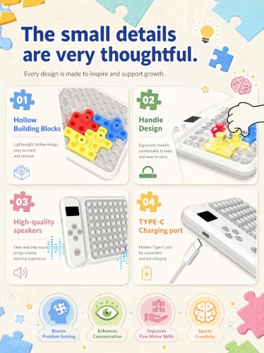Super Blocks STEM IQ Games Pattern Color Matching & Slide Puzzles | 1030+ Color Matching Puzzles, 460+ Slide Puzzles, Brain Teasers & Logic Solving, For Kids & Teens
