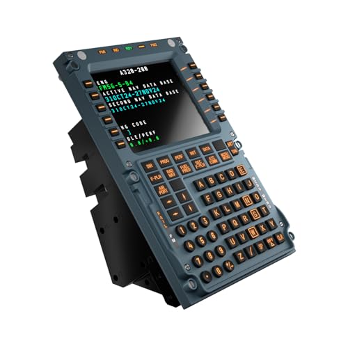 WINCTRL MCDU-32 Flight Simulator Panel – Realistic Backlit Keys, USB Plug & Play, Dual Display Modes - size: MCDU