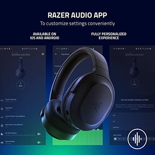 Razer Barracuda X Wireless Gaming & Mobile Headset, Black | 2.4GHz Wireless + Bluetooth, Lightweight, 40mm Drivers, Detachable Mic, 50 Hr Battery - color: Classic Black, size: Standard, style: Barracuda X
