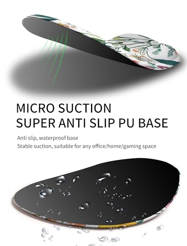 Palm-Rest and Wrist-Hugging Mouse Pad Wrist Rest, Ergonomic Wrist Support with Curve Fitting Cushioned Memory Foam for Carpal Tunnel Pain Relief, 9.9 x 8.3 Inch, Blossoms - color: Blossoms