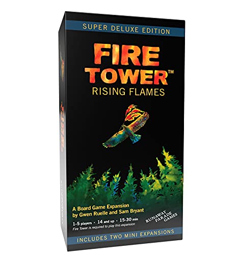 Deluxe Fire Tower Board Game + Super Deluxe Rising Flames Expansion Bundle (Includes Two Mini expansions!) - Fight fire with fire in Fast paced and Competitive Game | Easy to Learn | 15-30 min