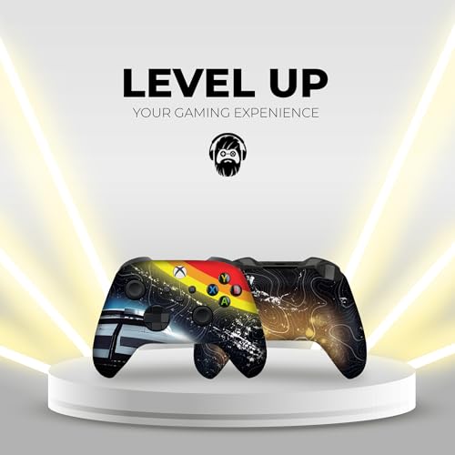 DreamController Cosmic Voyagger Custom X-box Controller Wireless compatible with X-box One/Series X/S Proudly Customized in USA I Permanent HYDRODIP Print(NOT JUST A SKIN)(MODDED) - color: Cosmic Voyageer, size: Modded - Front & Back Print