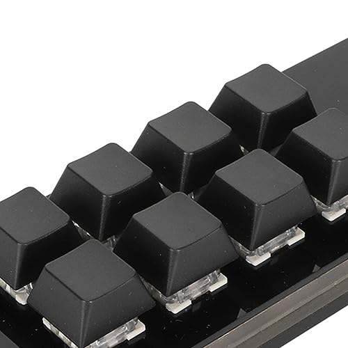 Programmable Macro Keyboard, 8 Key Mini Mechanical Keypad Hot Swappable Blue Switch Acrylic Custom Single Hand Board with 1 Knob, for Gaming PC