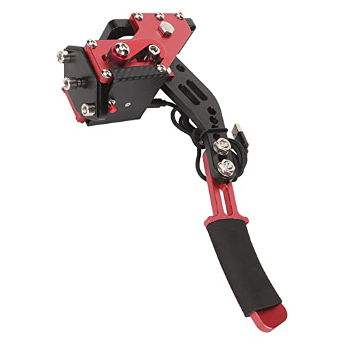 Jectse 64 Bit Plug and Play USB Handbrake for Sim Racing Games, Compatible with, and PC, Supports G27 G25 G29 T500 T300, Non for High Accuracy and Longevity (Red)