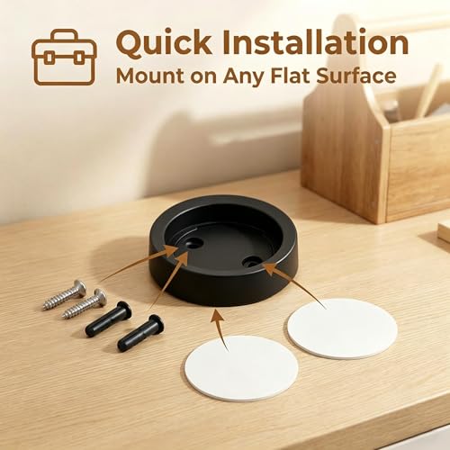 Wall Mount Holder for Hunter Douglas PowerView Remote Control Gen 2 & Gen 3 Surface Mount Bracket Station Only with Adhesive Strip and Screw, Black 1 Pack - color: Black