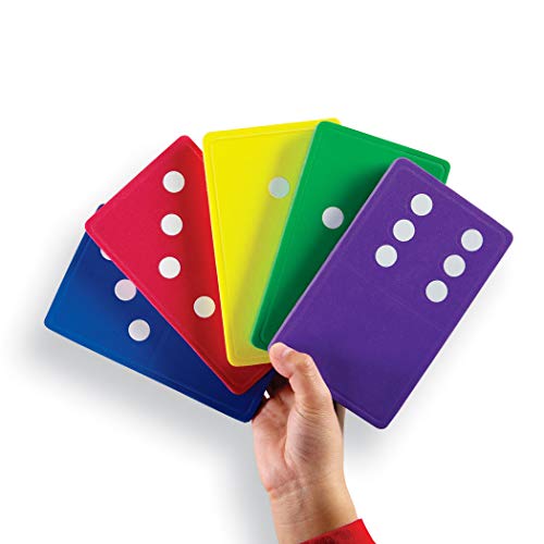 Learning Resources Jumbo Foam Dominoes - Board Games, Math Manipulatives , Counting and Problem Solving, Patterning Skills, Gifts for Boys and Girls, Classroom Games for Students
