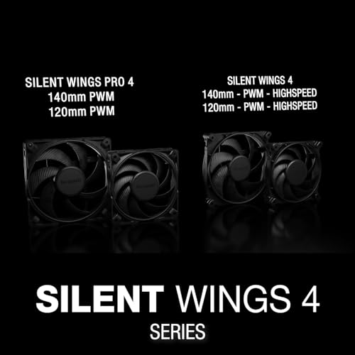 be quiet! Silent Wings 4 140mm PWM High Speed 1900 RPM Premium Low Noise Cooling Fan | 4-Pin | BL097 - color: Black, size: 140mm