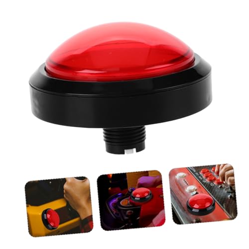 PRETYZOOM LED Game Machine Push Button Replacement Switch Dome Shaped Lighted Button for Vending and Arcade Games Design for Low Light Use Versatile Game
