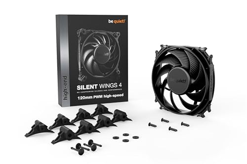 be quiet! Silent Wings 4 120mm PWM High Speed 2500 RPM Premium Low Noise Cooling Fan | 4-Pin | BL094 - color: Black, size: 120mm