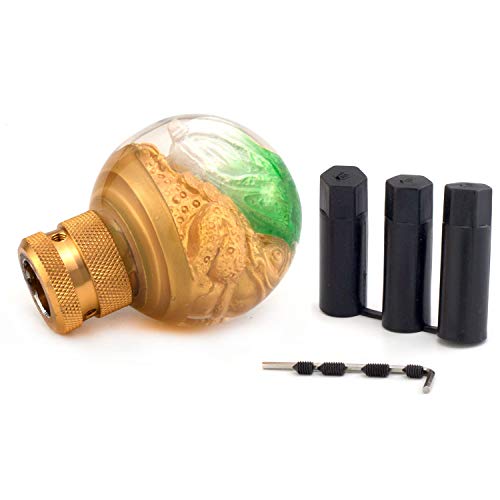 MT Gear Stick Shifter Knob, Lucky Gold Car Shift Handle Fit Most Automatic Manual Transmissions - color: Yellow