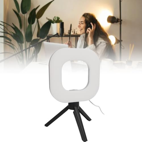 USB Video Light with 10 Brightness Levels and 5 Color Temperatures 1500lm 72 LED Clip On Laptop Lamp with Tripod for Live Streaming Makeup Video Conferencing