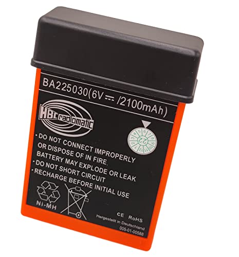 (2-Pack) 6V BA225030 Ni-Mh Rechargeable Battery 2100mAh HBC Radiomatic BA225030 for HBC Crane Remote Control Pump Truck Battery