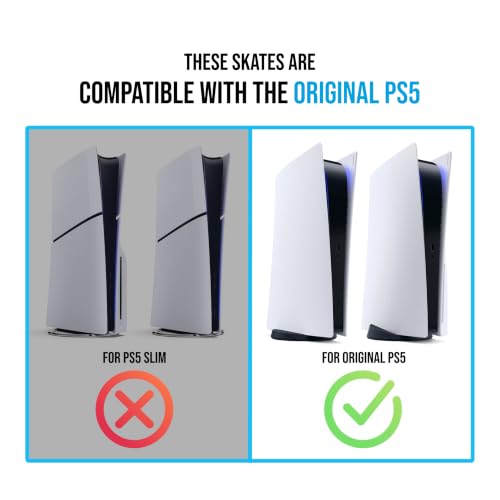 Glistco Skates - Horizontal Stand Compatible with PS5 - Disc Edition (White) - color: White