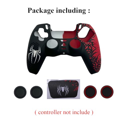 IVYUEEN Anti-Slip Silicone Skin for Playstation 5 PS5 Controller Protective Cover Case & Touch Pad Sticker for DualSense Controller
