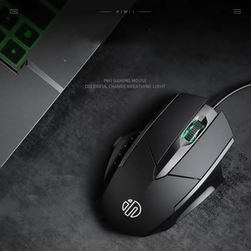 USB Computer Mouse Wired, Silent Click Corded Mouse 3-Button Wired Optical Mouse, Office and Home Mice, Ergonomic Shape for Windows Computers, Macs, iPad, PC and Laptops