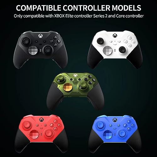 Complete Component Pack for Elite Controller Series 2 - Accessories Replacement Parts Repair Kit with Storage Case, Charging Dock and Charger Cable, 4 Thumbsticks, 4 Paddles, 1 D-Pad - color: Black