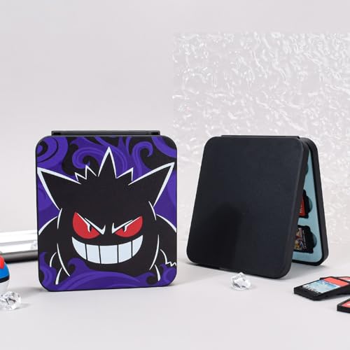 DLseego Cute Game Case for Switch Lite/Switch/Switch OLED, 12 Slots Game Cards Holder and 12 Micro SD Card Slots, Portable Game Card Storage Cartridge Box - color: Black